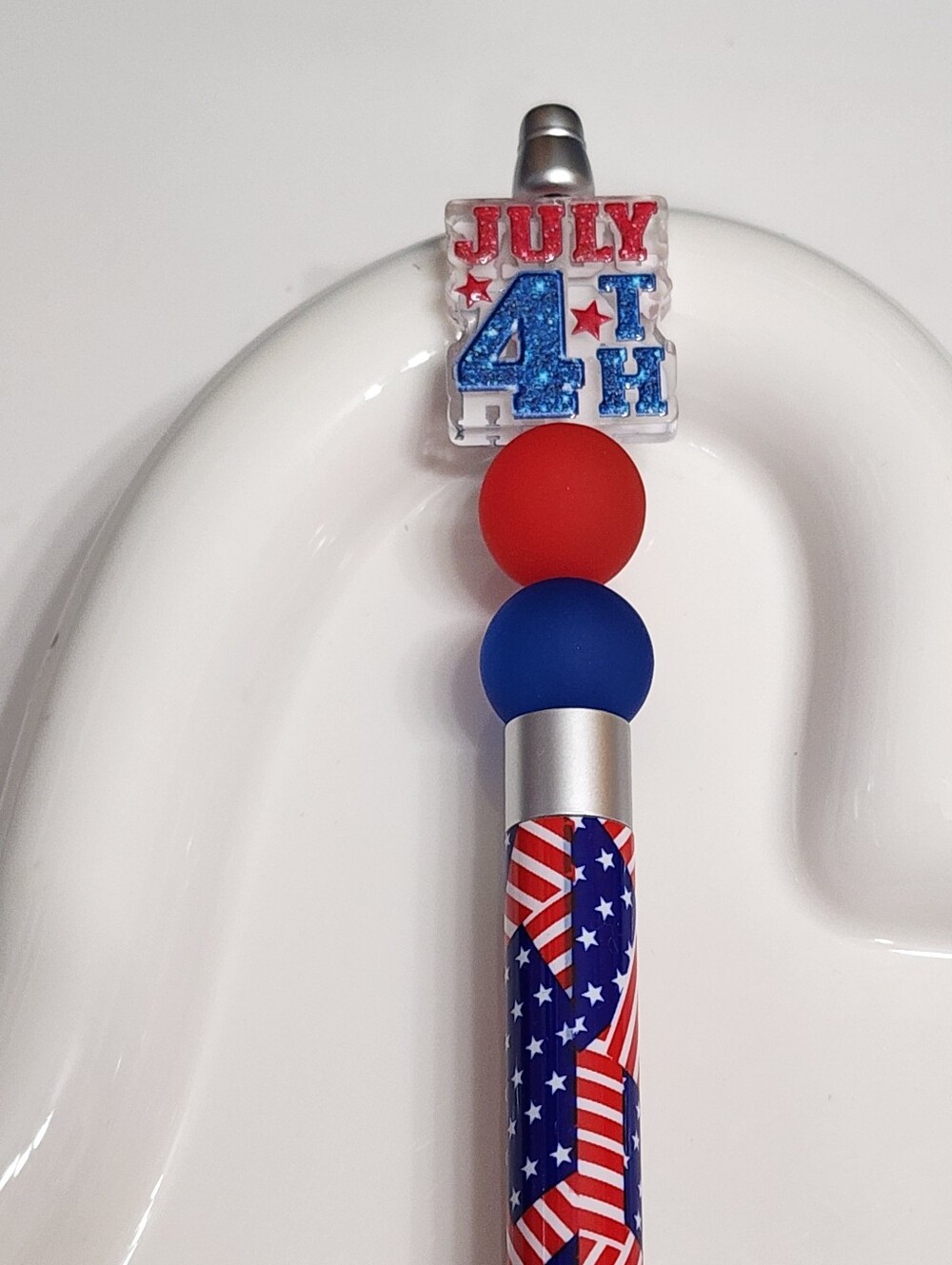 4th of July Pen USA Patriotic Red White Blue Refillable Black Ink Gift